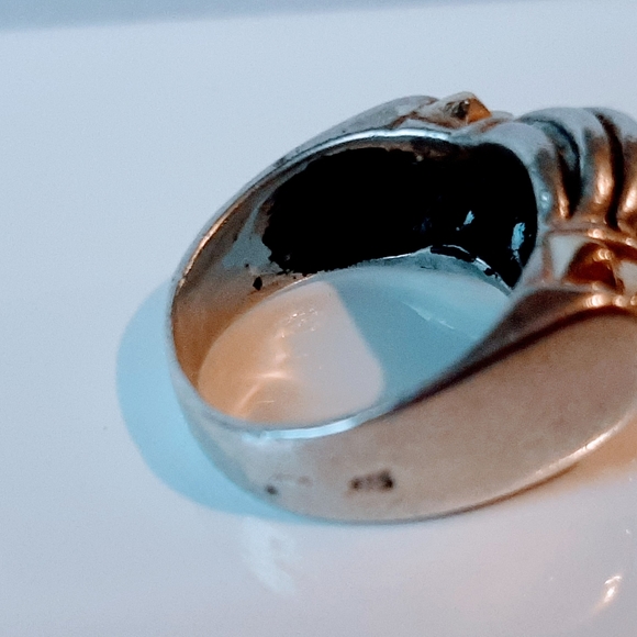 Lagos Caviar .925 SS 18k Gold 750 Beads Fluted Done Ring Size 7 (14g) - Picture 3 of 5